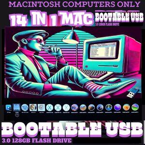 128GB Bootable USB 3.0 Flash Drive macOS Installer (14-in-1)for Repair & Install